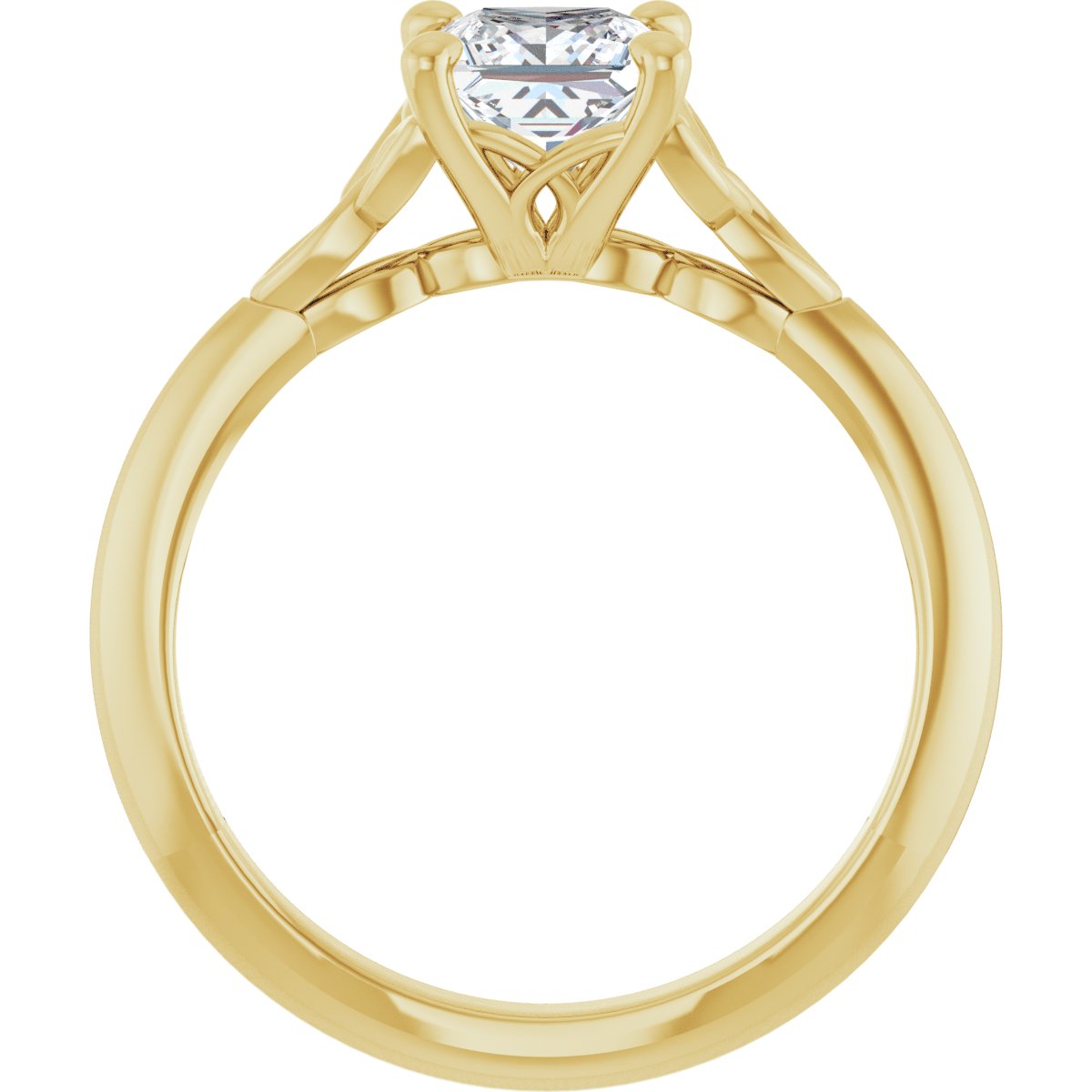 Square Solitaire Celtic-Inspired Engagement Ring or Band Mounting - gallery - Series 124179