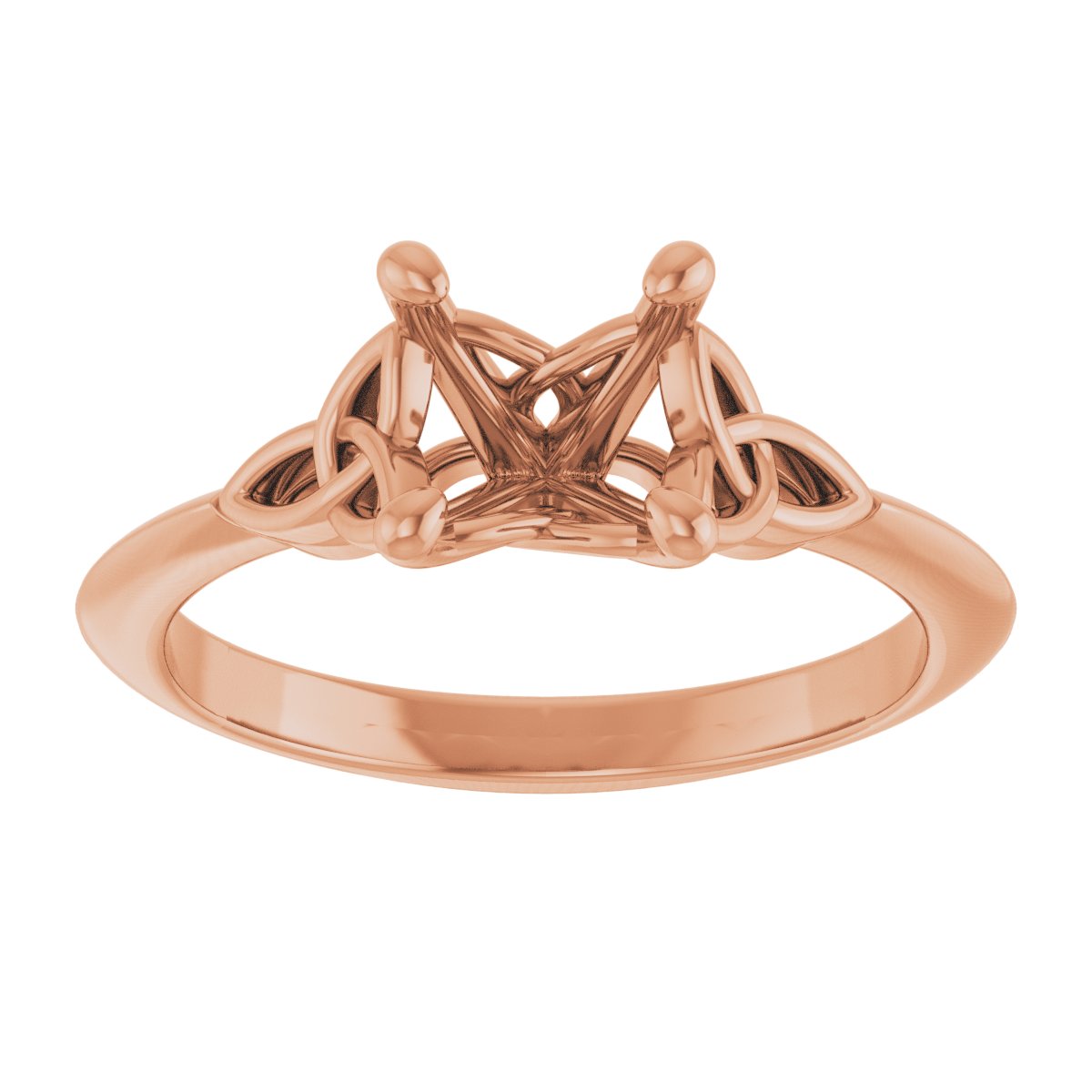 Square Solitaire Celtic-Inspired Engagement Ring or Band Mounting - gallery - Series 124179