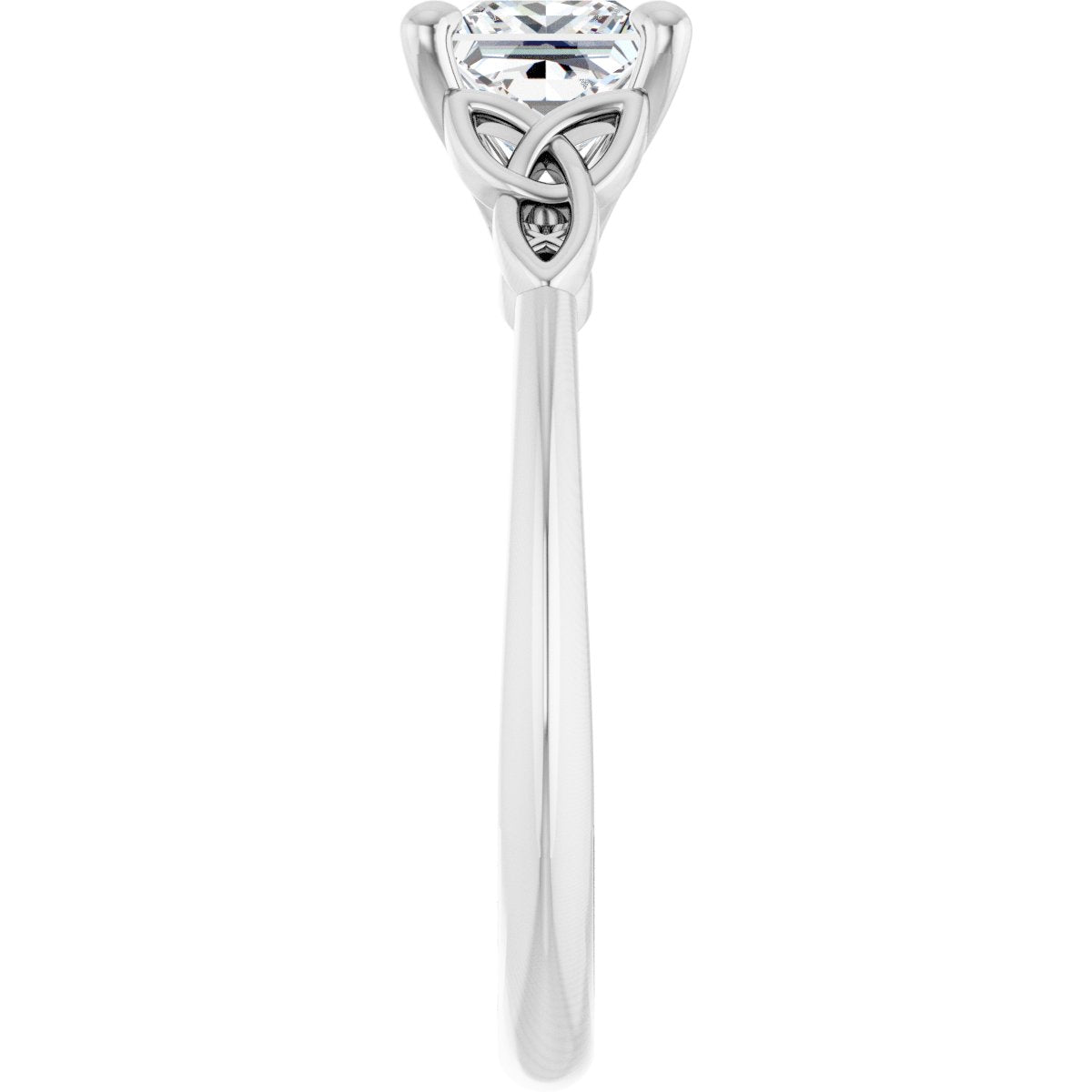Square Solitaire Celtic-Inspired Engagement Ring or Band Mounting - gallery - Series 124179
