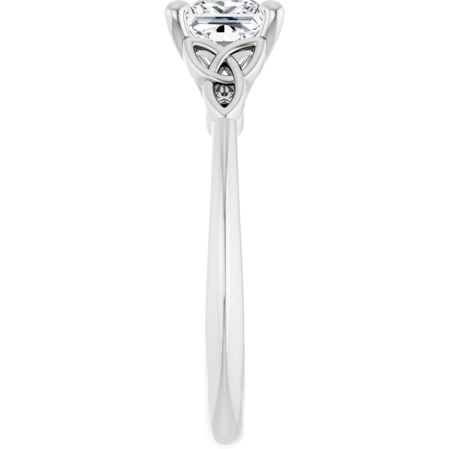 Square Solitaire Celtic-Inspired Engagement Ring or Band Mounting - gallery - Series 124179