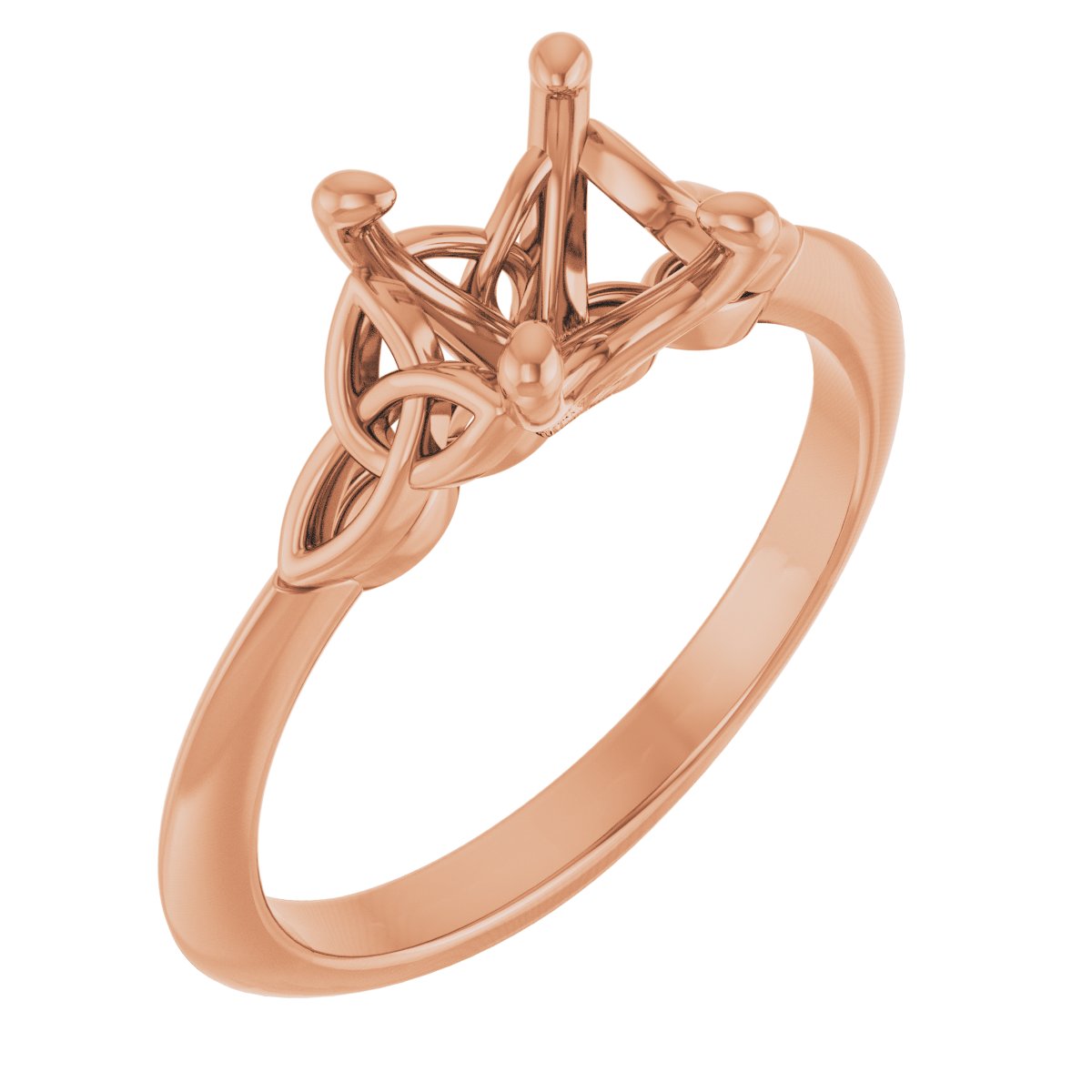 Square Solitaire Celtic-Inspired Engagement Ring or Band Mounting - gallery - Series 124179