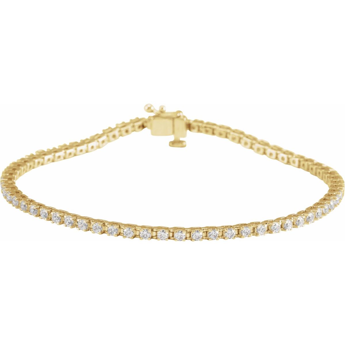 Line Bracelet - 14K Yellow Gold - Series 653702