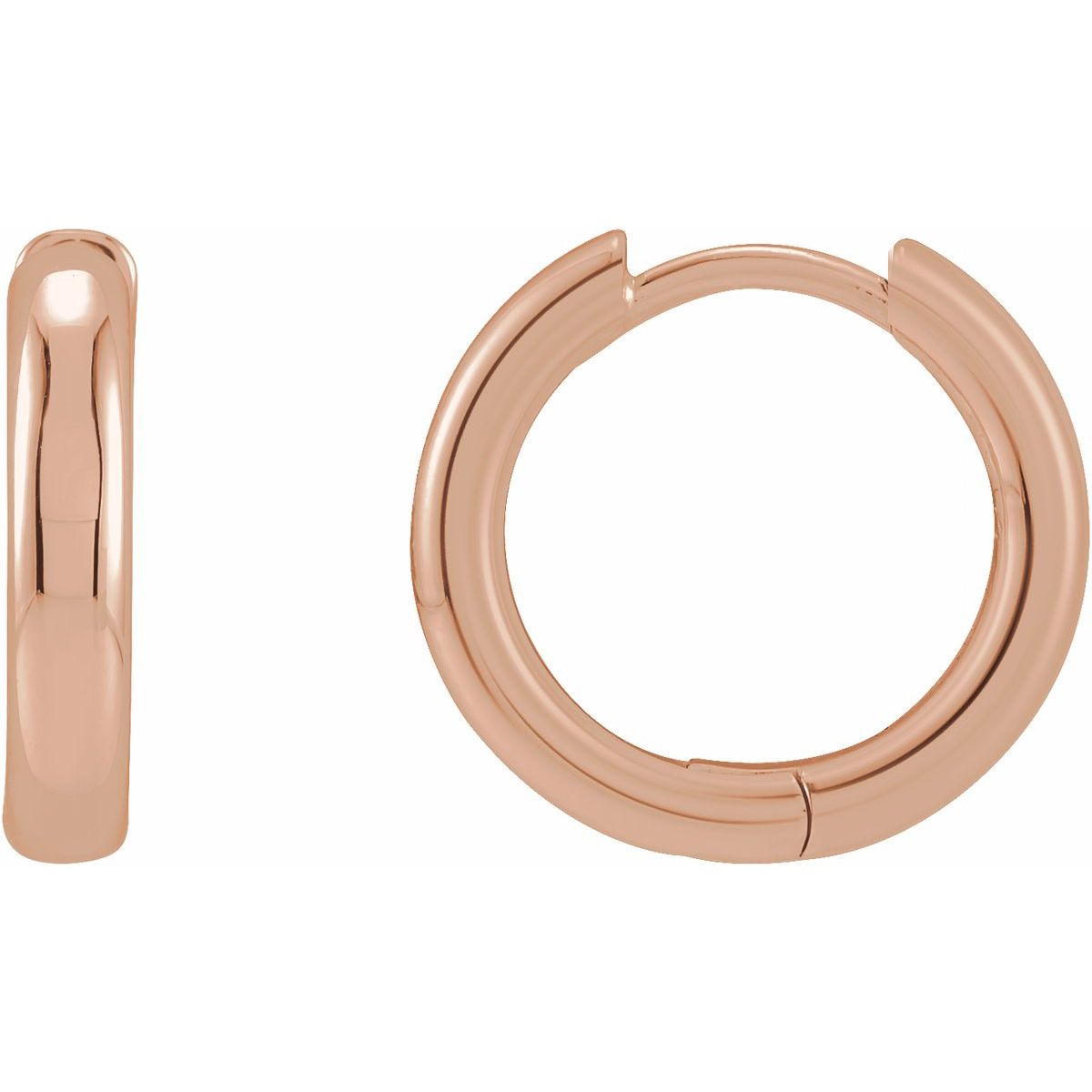 Natural Hinged Hoop Earrings (15 Mm)