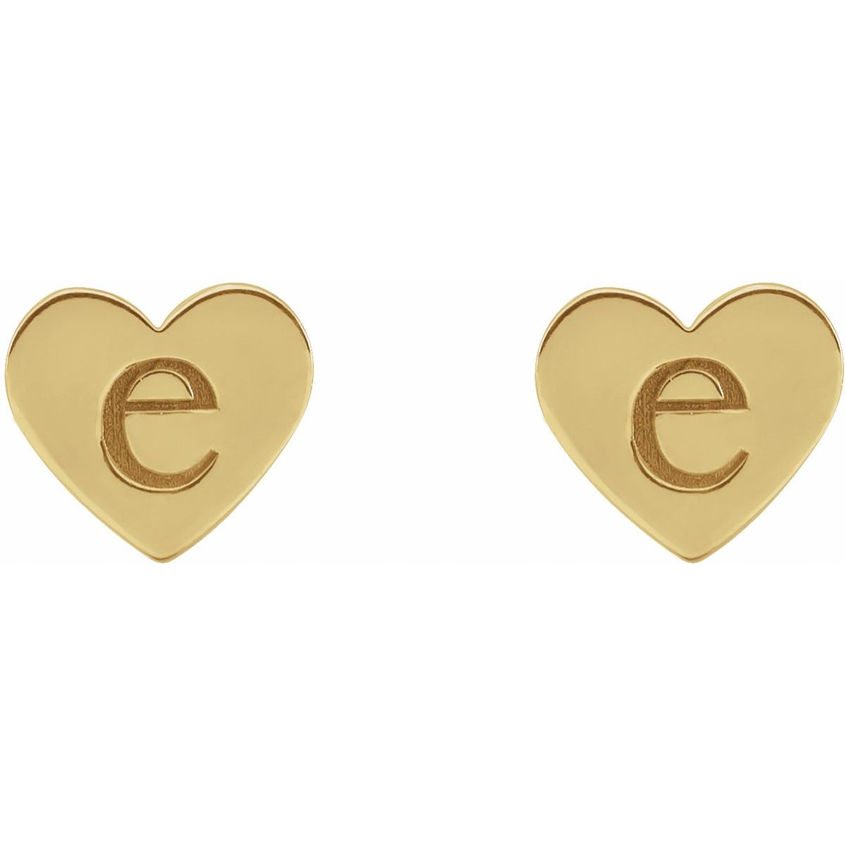 Engravable Heart Stud Earrings (8 X 8 Mm)
