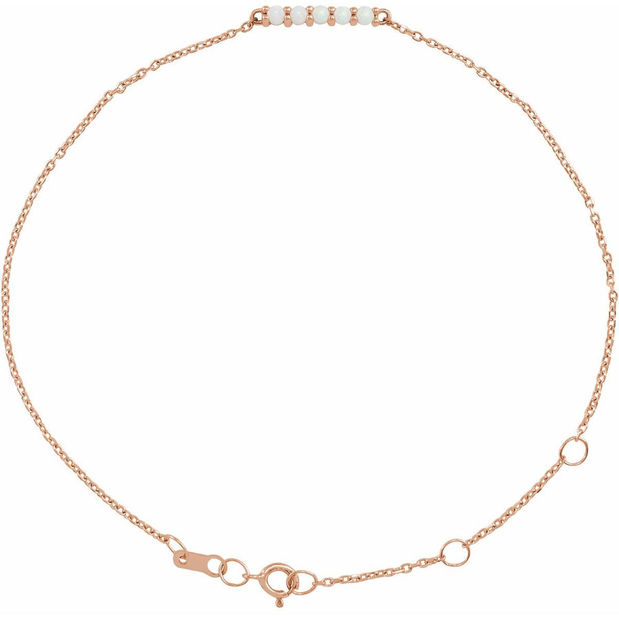 Cabochon Bar Bracelet - 14K Rose Gold - Series BRC810