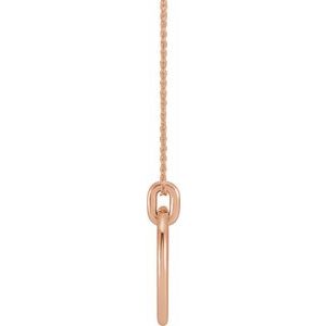 14K Rose Gold Circle 16-18" Necklace
