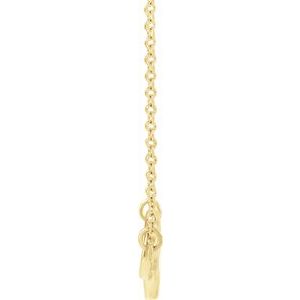 14K Yellow Gold Interlocking Circle 16-18" Necklace