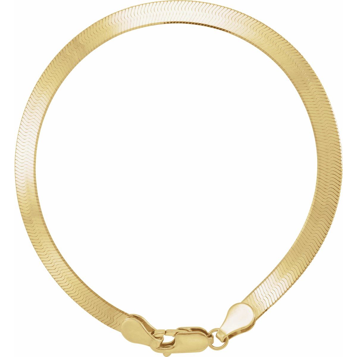 2.8 mm Flexible Herringbone Chain Bracelet (4.6 Mm / 7 In) - gallery - Series CH1110