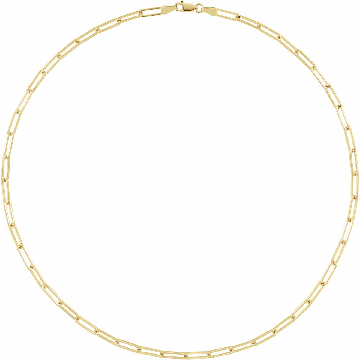 3.85 mm Paperclip-Style Chain Bracelet (3.85 Mm / 7 In) - gallery - Series CH1095