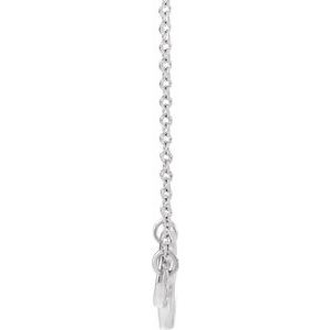 14K White Gold Interlocking Circle 16-18" Necklace