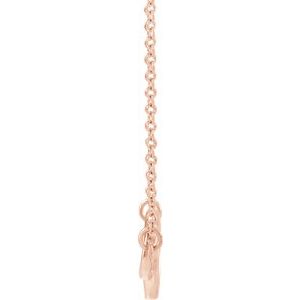 14K Rose Gold Interlocking Circle 16-18" Necklace