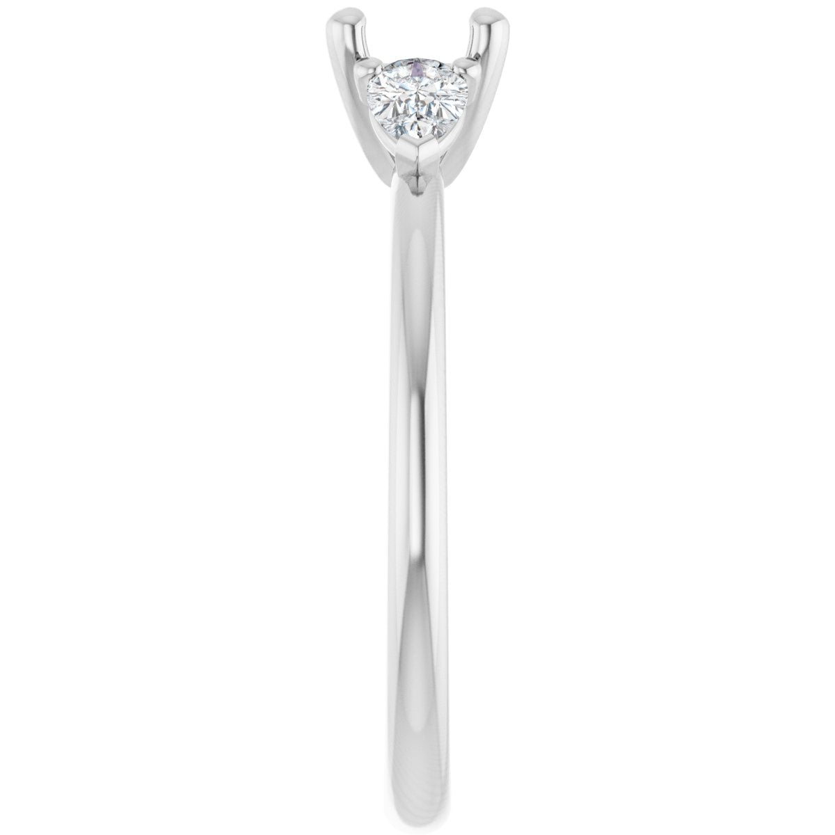 Cushion Three-Stone Engagement Ring Semi-Mount - gallery - Series 124694