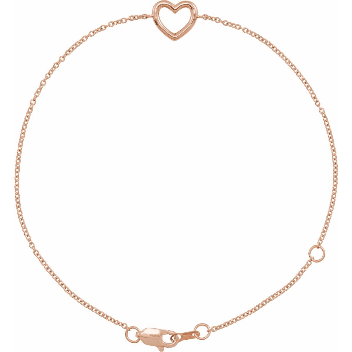 Heart Bracelet - 14K Rose Gold - Series BRC815