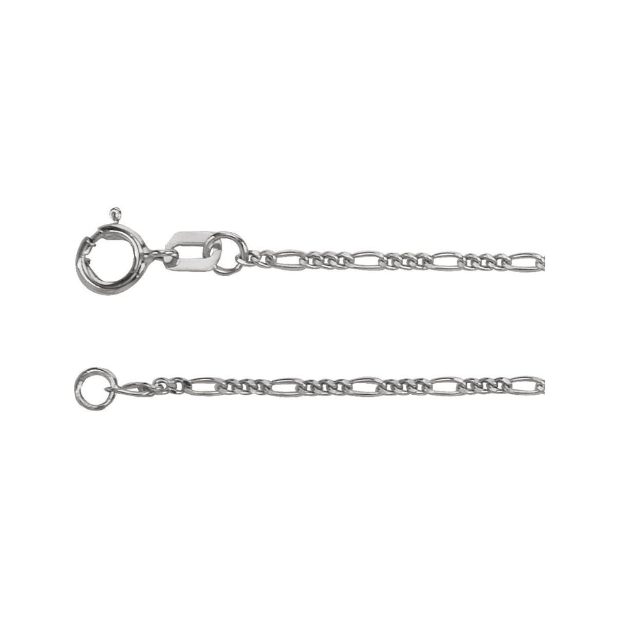 1.28 mm Figaro Chain Bracelet (1.28 Mm / 7 In) - Sterling Silver - Series CH1098