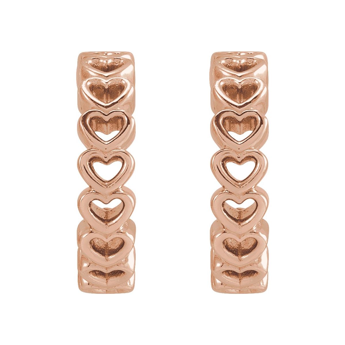 Heart Hoop Earrings (12 X 2.77 Mm)