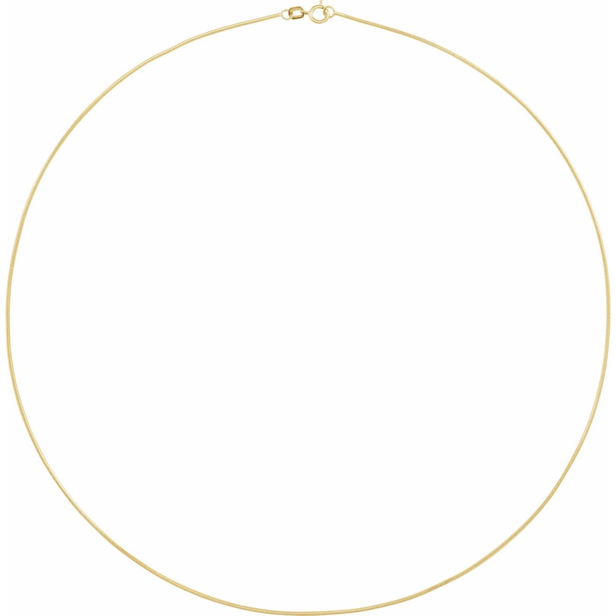 1 mm Round Snake Chain Bracelet (1 Mm / 7 In) - gallery - Series CH128