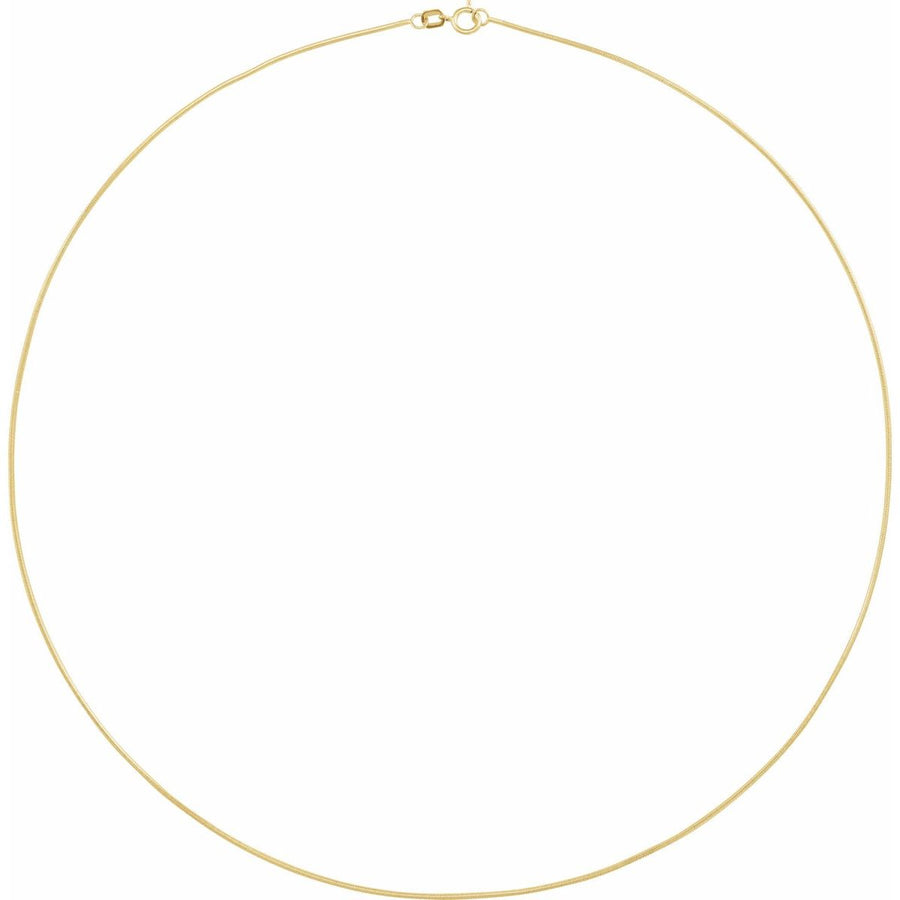 1 mm Round Snake Chain Bracelet (1 Mm / 7 In) - gallery - Series CH128
