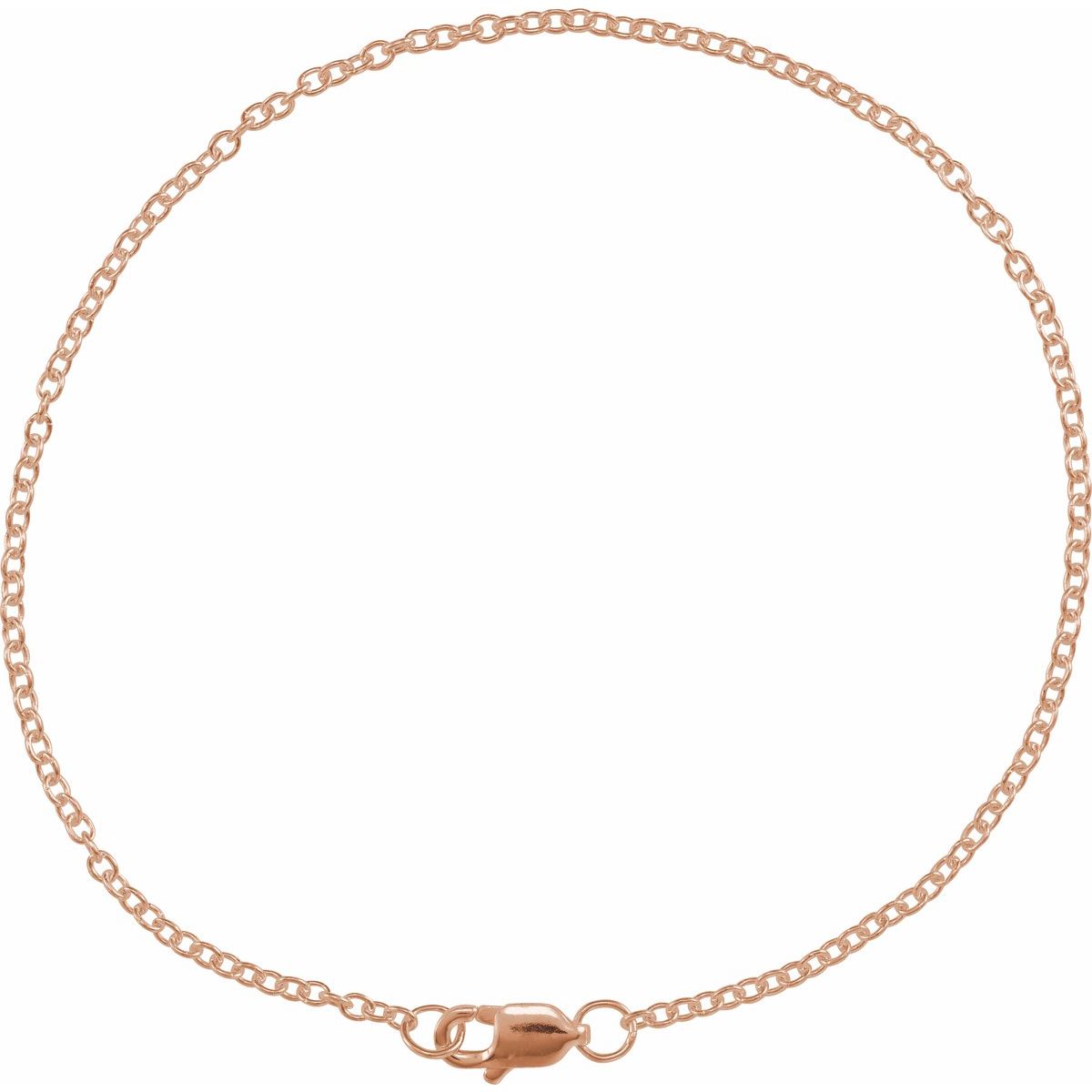1 mm Cable Chain Bracelet (1.5 Mm / 7 In) - gallery - Series CH1115
