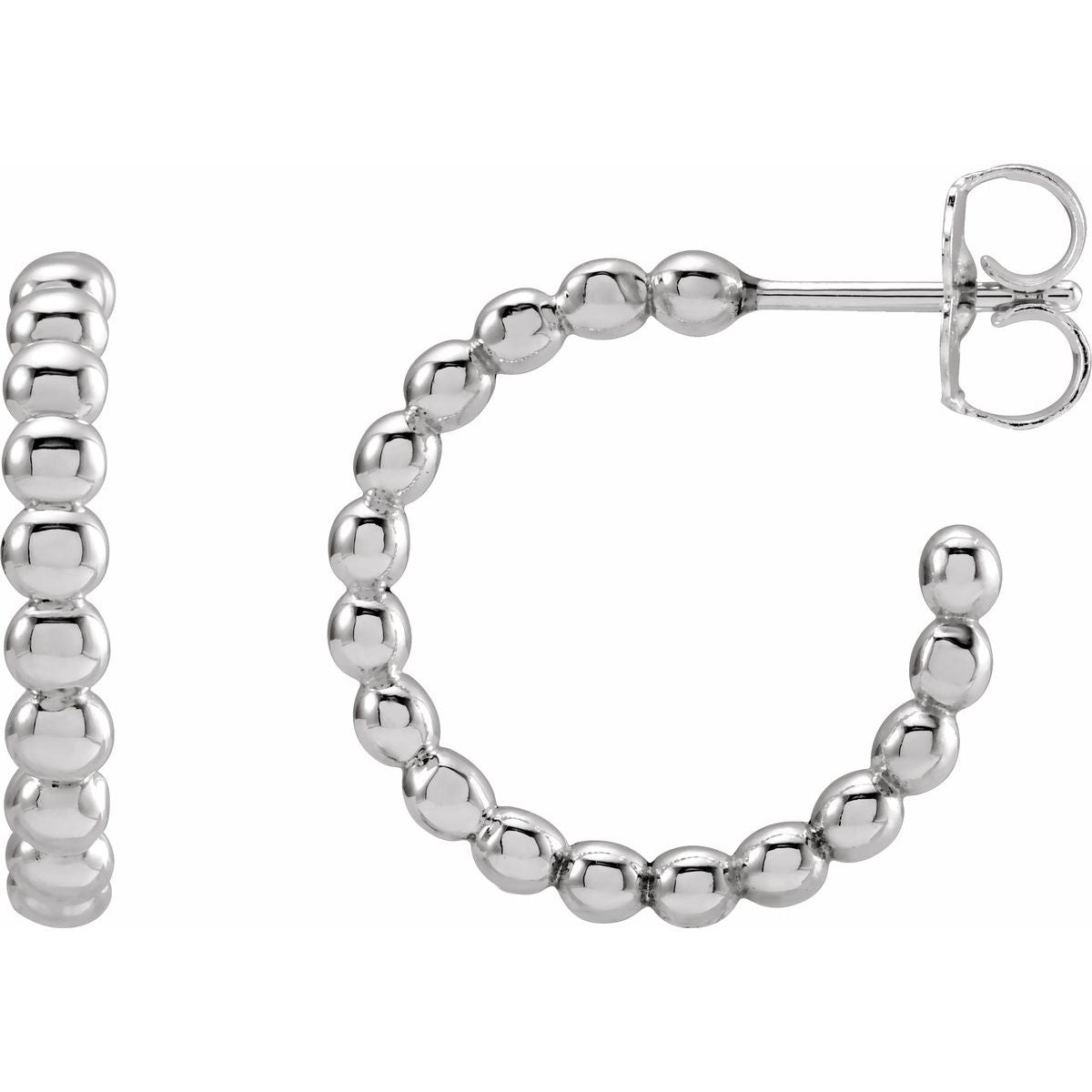 Beaded Hoop Earrings (17 Mm)
