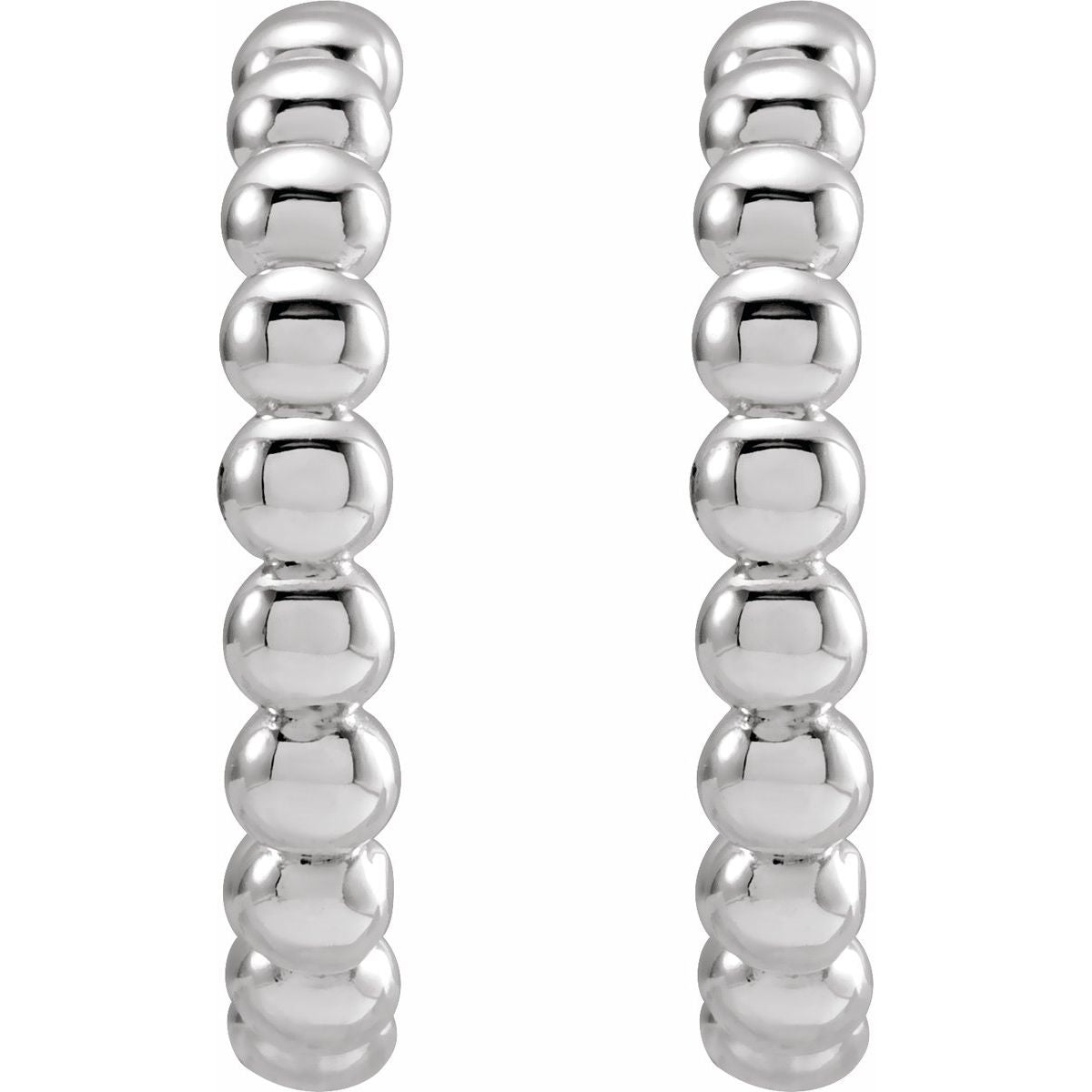 Beaded Hoop Earrings (17 Mm)