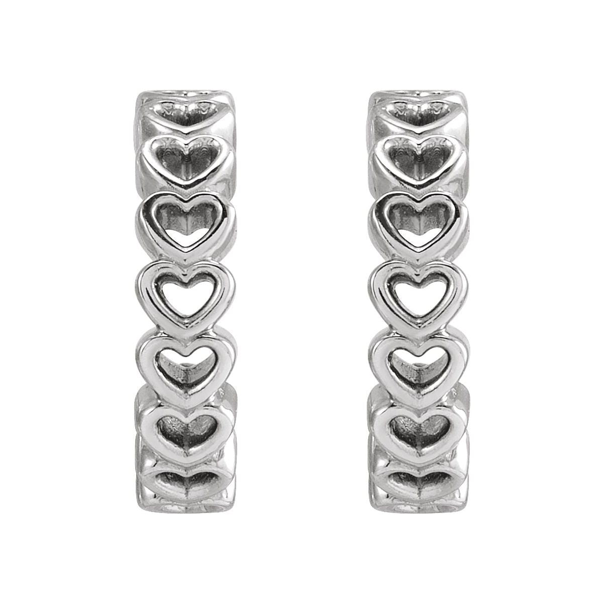 Heart Hoop Earrings (12 X 2.77 Mm)