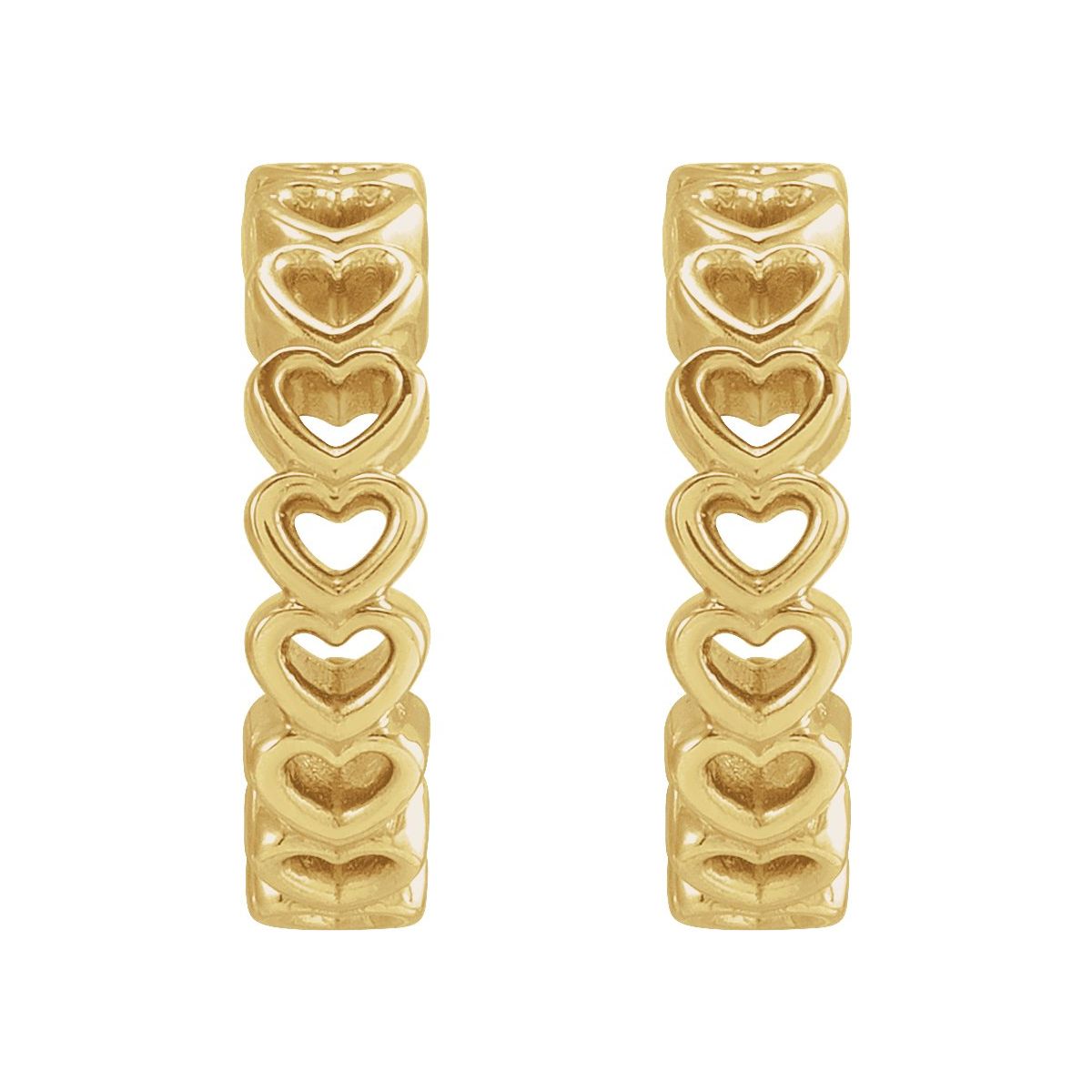 Heart Hoop Earrings (12 X 2.77 Mm)
