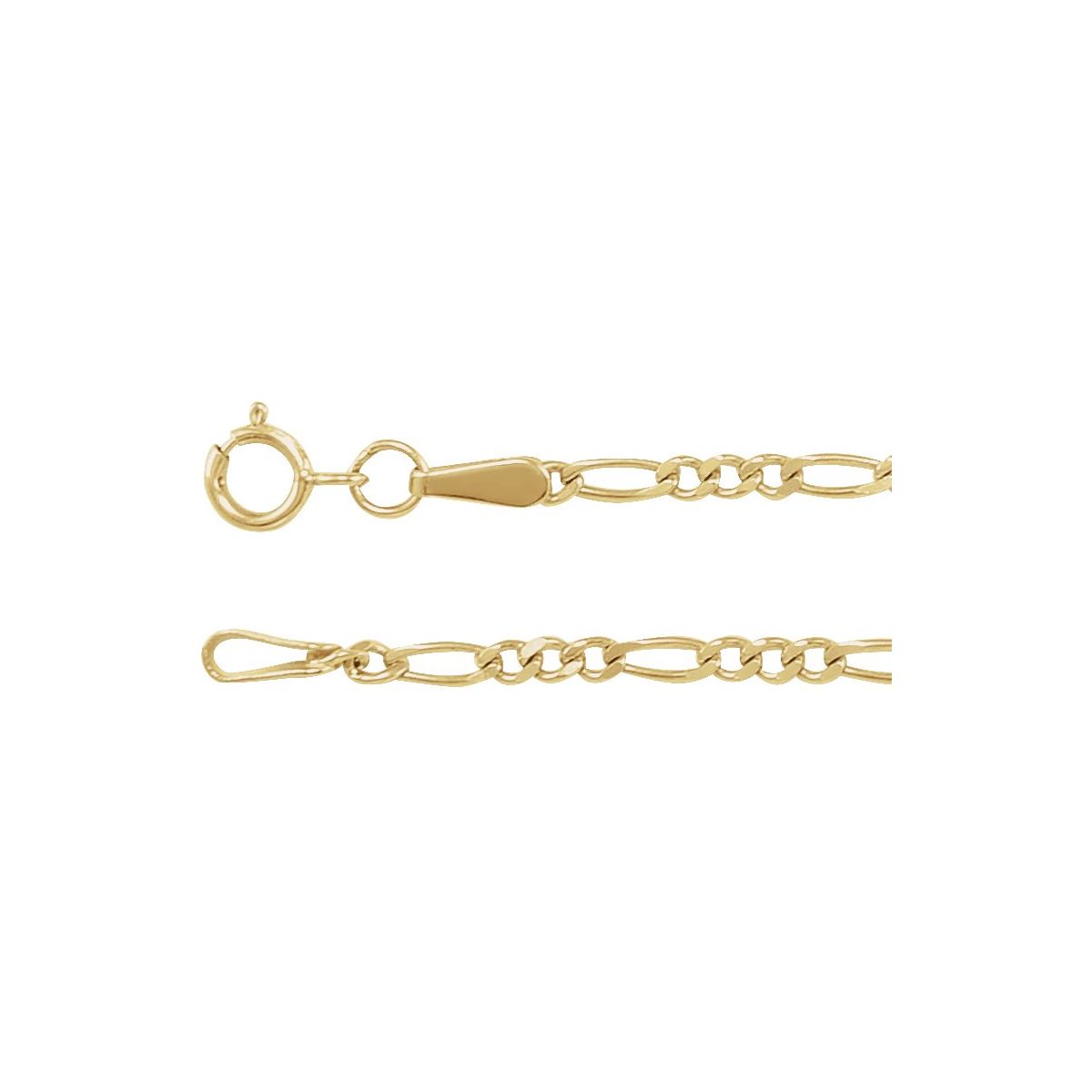1.9 mm Diamond-Cut Figaro Chain Bracelet (1.9 Mm / 7 In) - Series CH1201