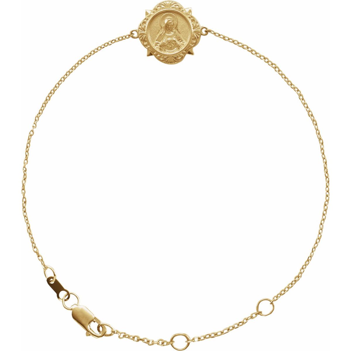 Miraculous Mary Bracelet - 14K Yellow Gold - Series BRC819
