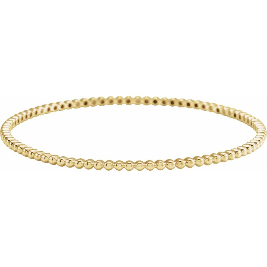Beaded Bangle Bracelet - 14K Yellow Gold - Series BRC888