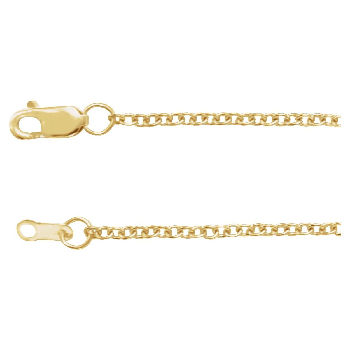 1 mm Cable Chain Bracelet (1.5 Mm / 7 In) - 14K Yellow Gold-Filled - Series CH1115