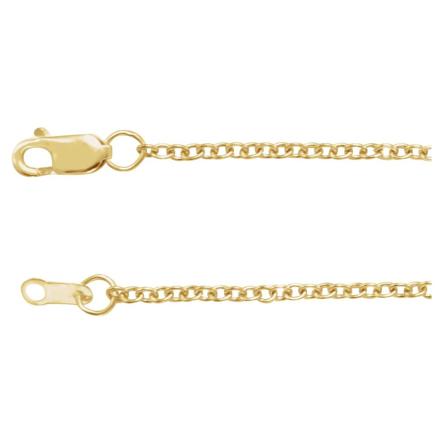 1 mm Cable Chain Bracelet (1.5 Mm / 7 In) - 14K Yellow Gold-Filled - Series CH1115