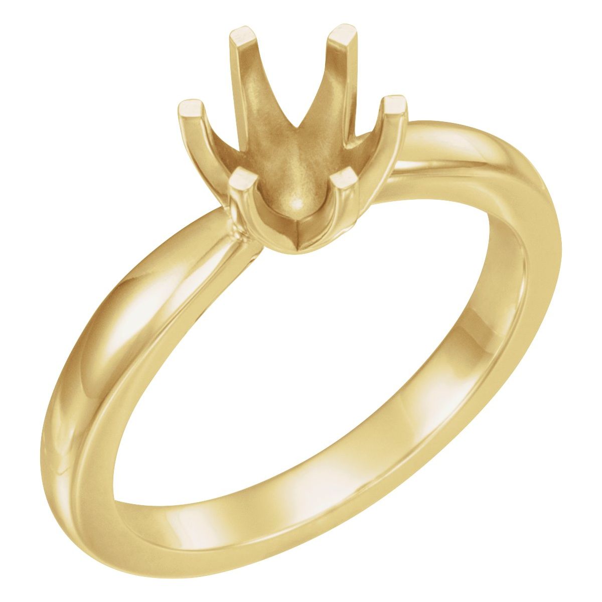Natural Diamond Round Solstice Solitaire Engagement Ring Mounting - 14K Gold - Series 16020605