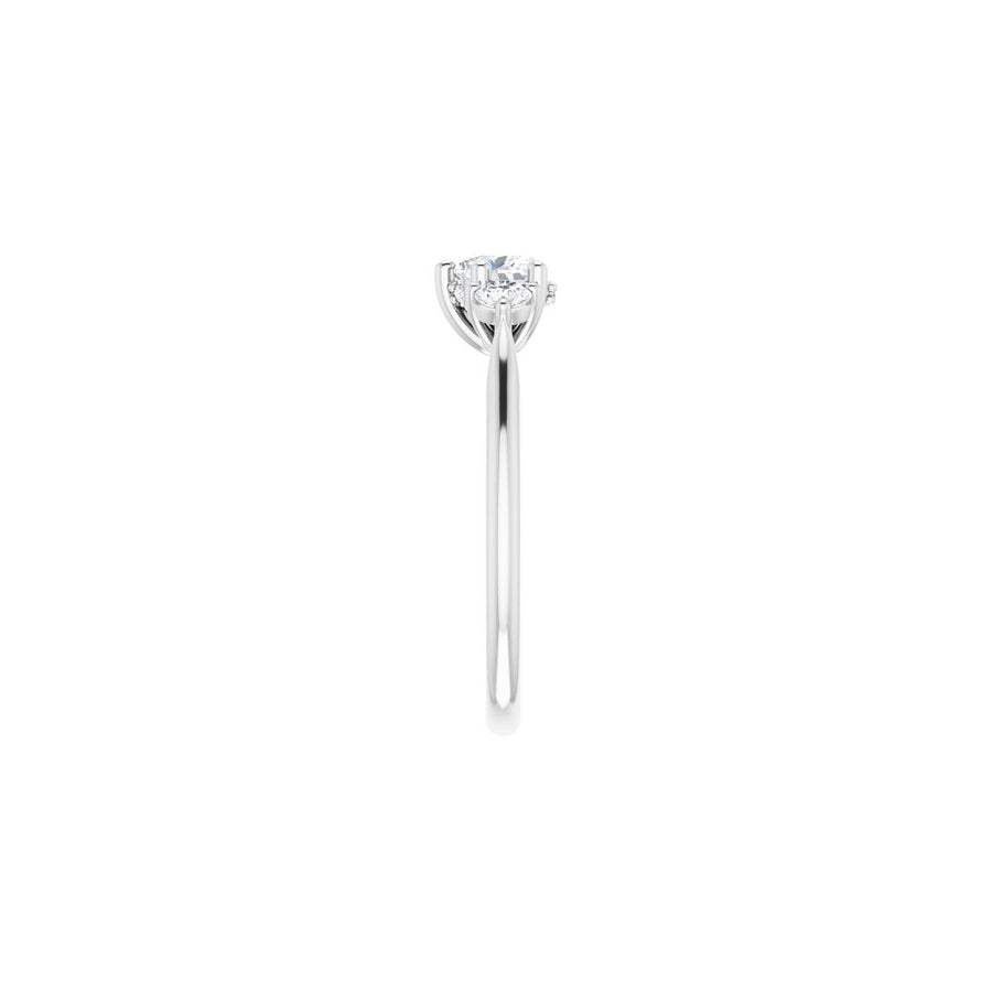 Heart Three-Stone Engagement Ring Semi-Mount - gallery - Series 124744
