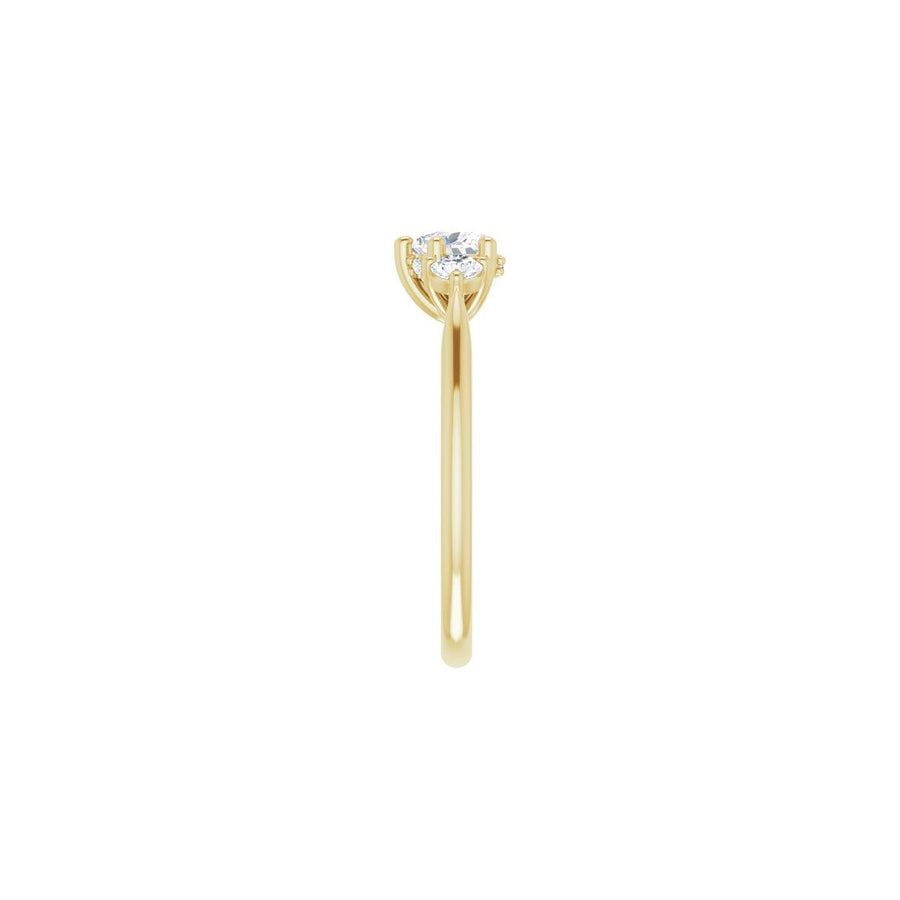 Heart Three-Stone Engagement Ring Semi-Mount - gallery - Series 124744