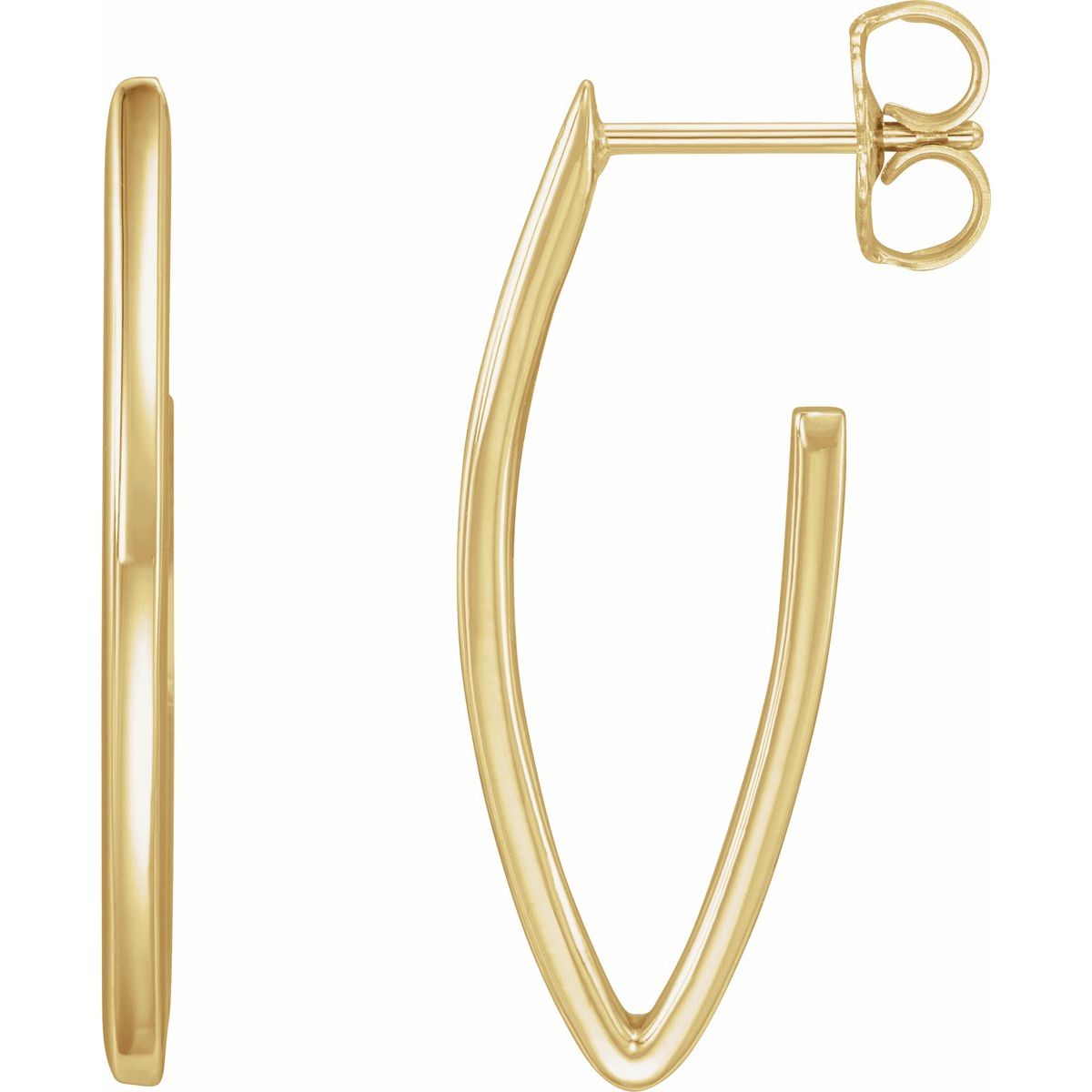 Geometric Hoop Earrings (26 X 10 Mm)