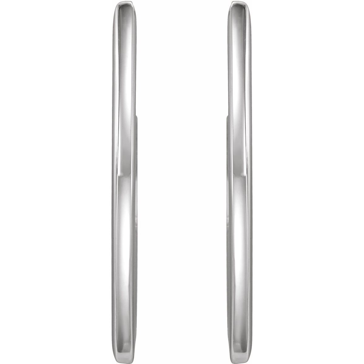 Geometric Hoop Earrings (26 X 10 Mm)