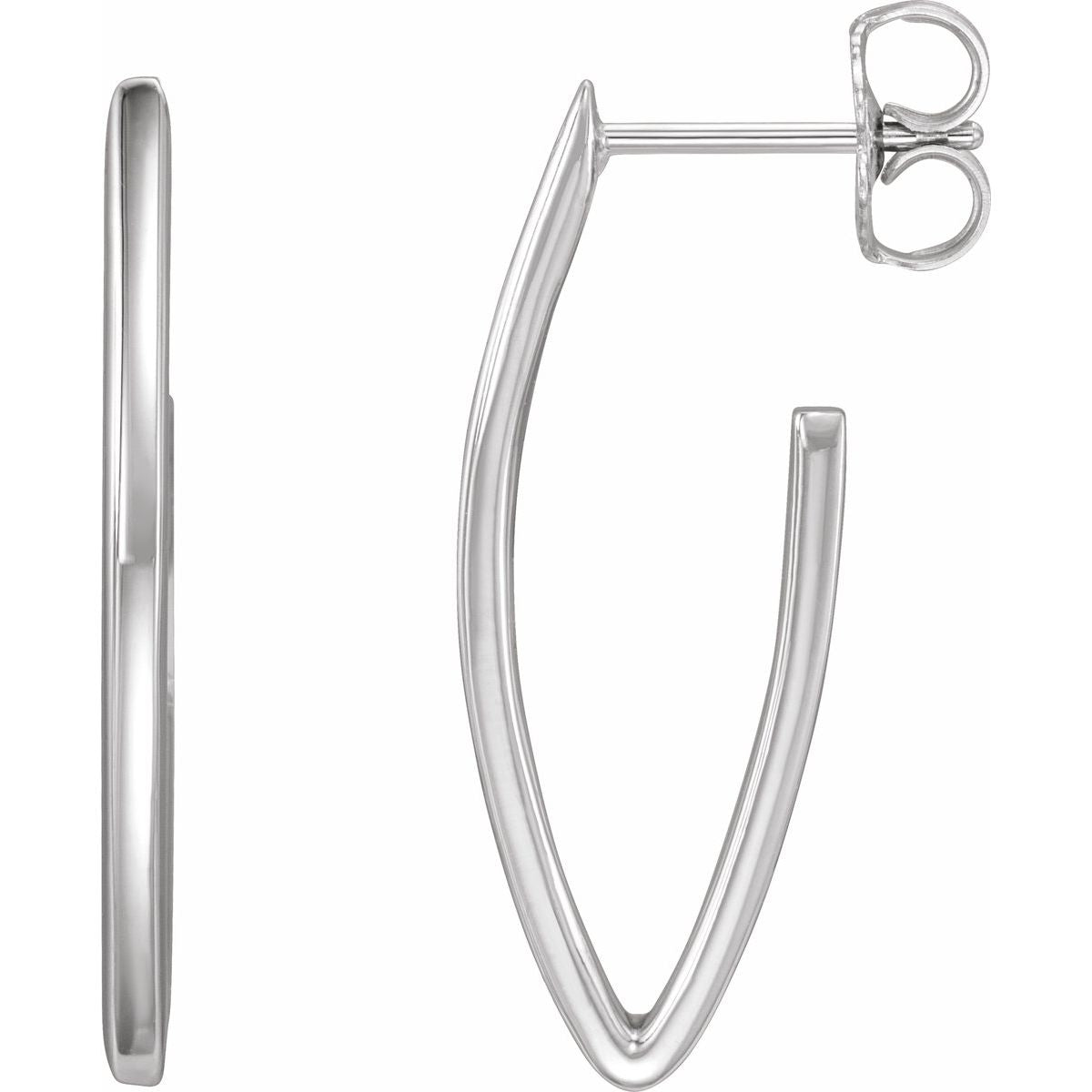 Geometric Hoop Earrings (26 X 10 Mm)
