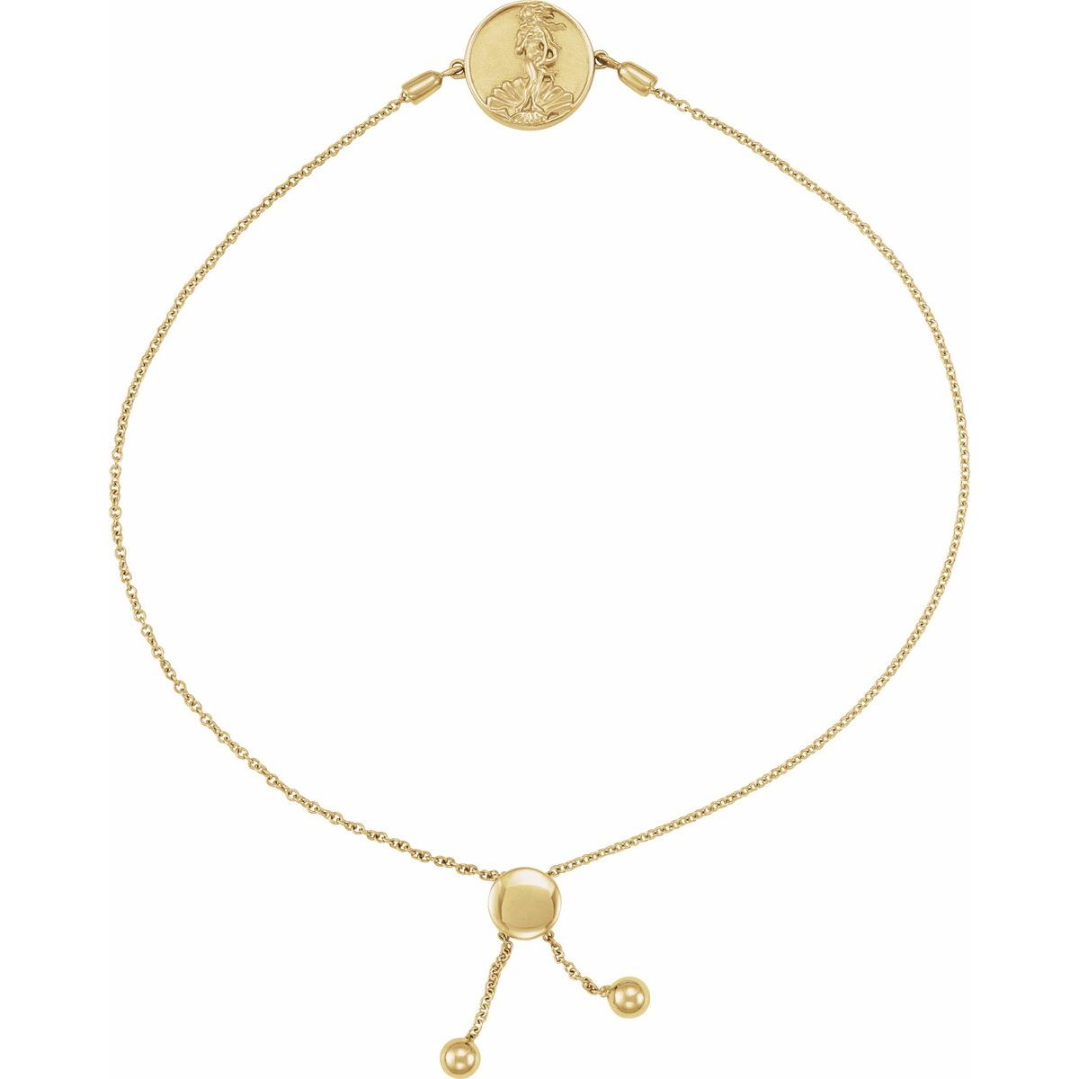 Aphrodite and Venus Coin Bolo Bracelet - Series BRC879