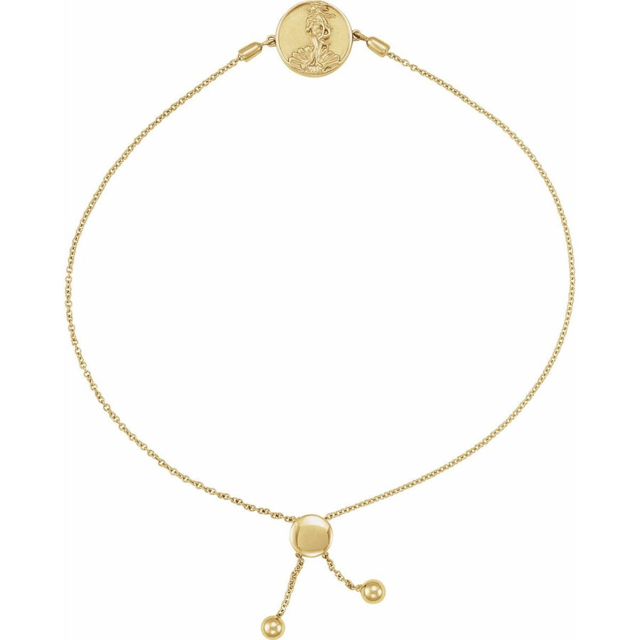 Aphrodite and Venus Coin Bolo Bracelet - Series BRC879