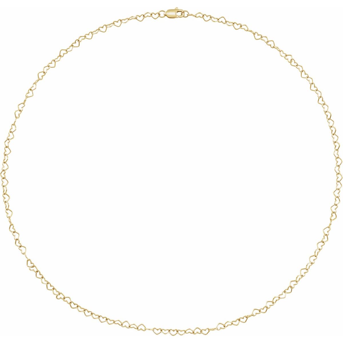 3.2 mm Heart Chain Bracelet (3.2 Mm / 9 In) - gallery - Series CH1207