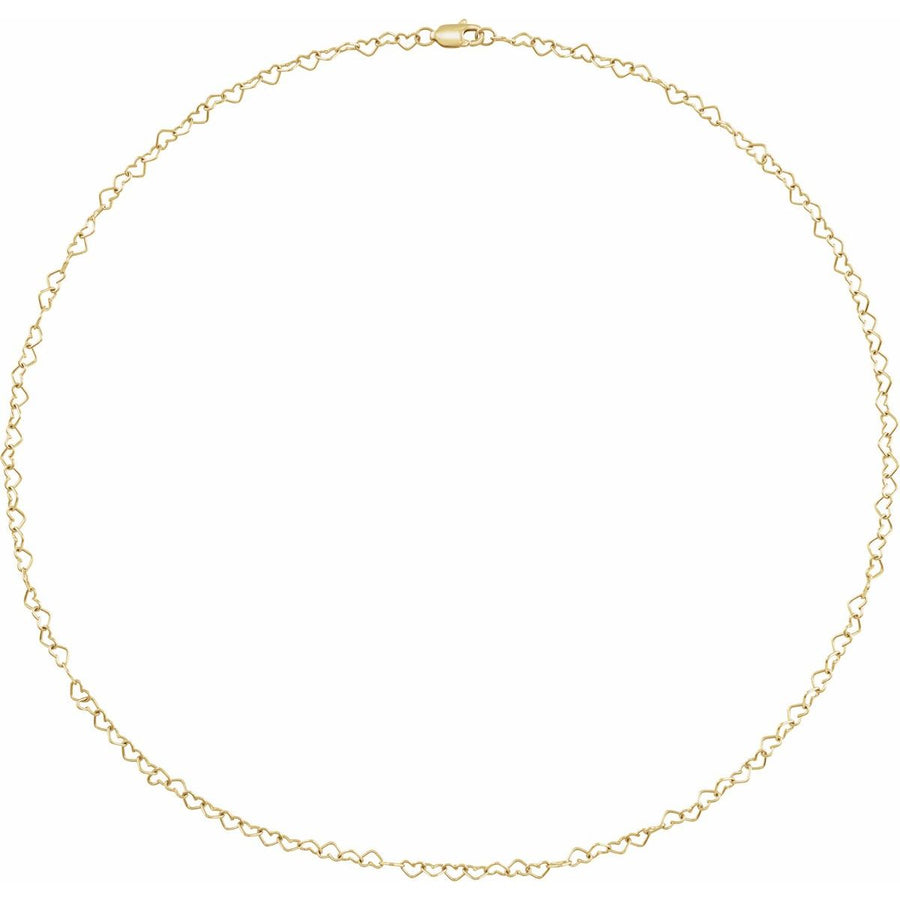 3.2 mm Heart Chain Bracelet (3.2 Mm / 9 In) - gallery - Series CH1207