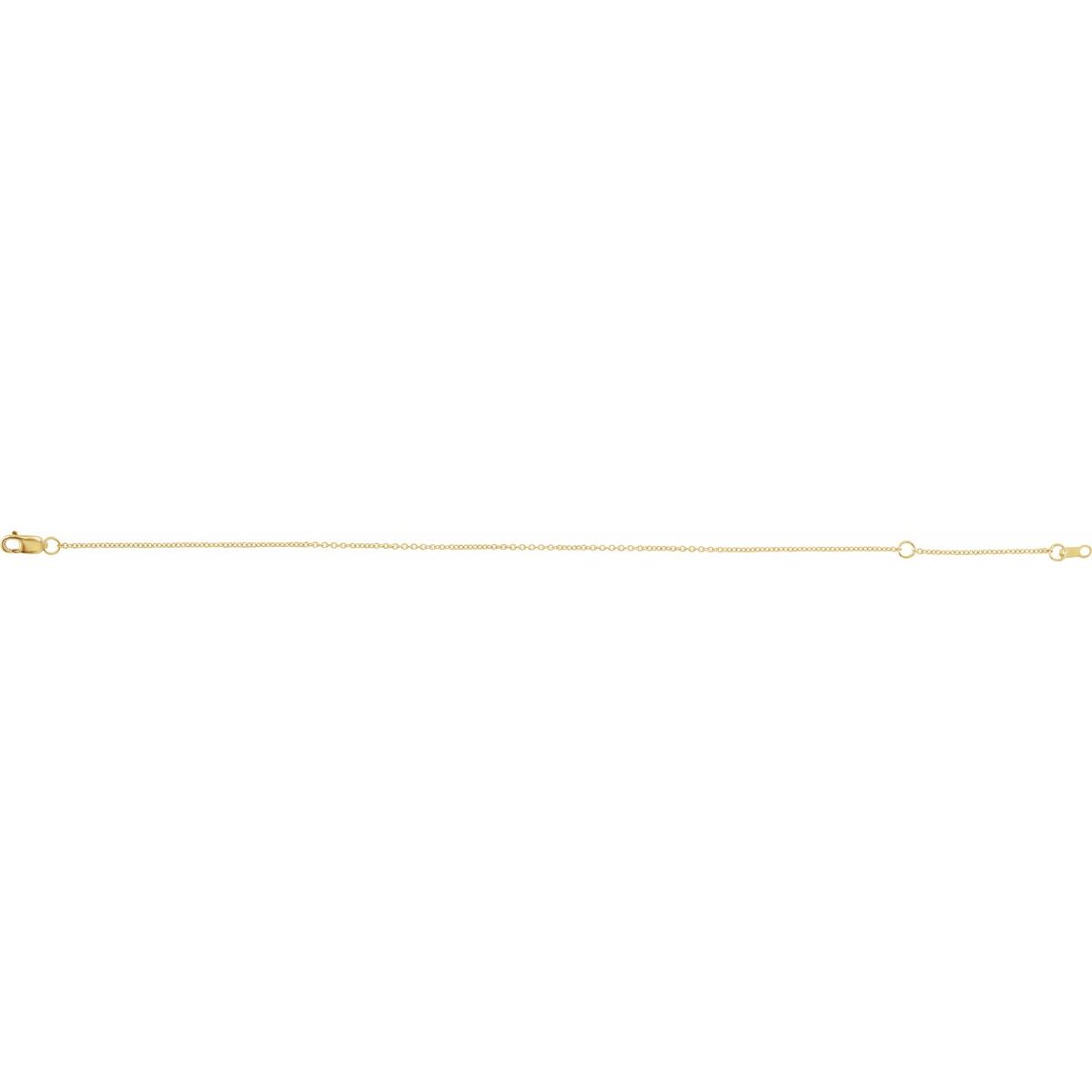 1 mm Cable Chain Bracelet (1 Mm / 6 1/2-7 1/2 In) - gallery - Series CH1015