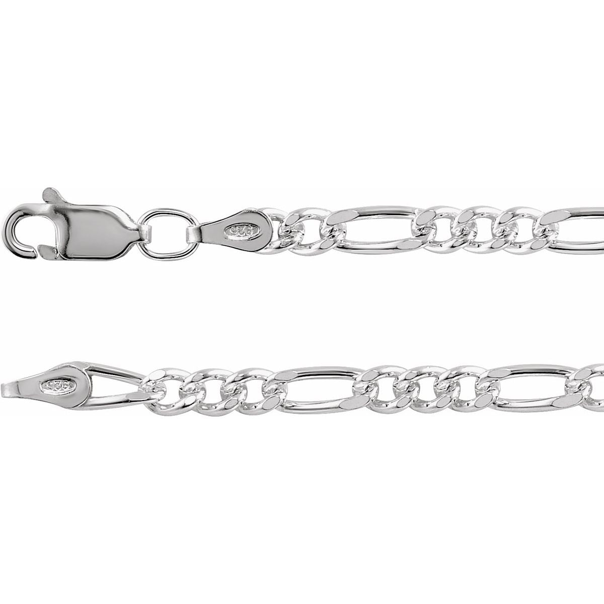 3.5 mm Figaro Chain Bracelet (2.5 Mm / 7 In) - gallery - Series CH434