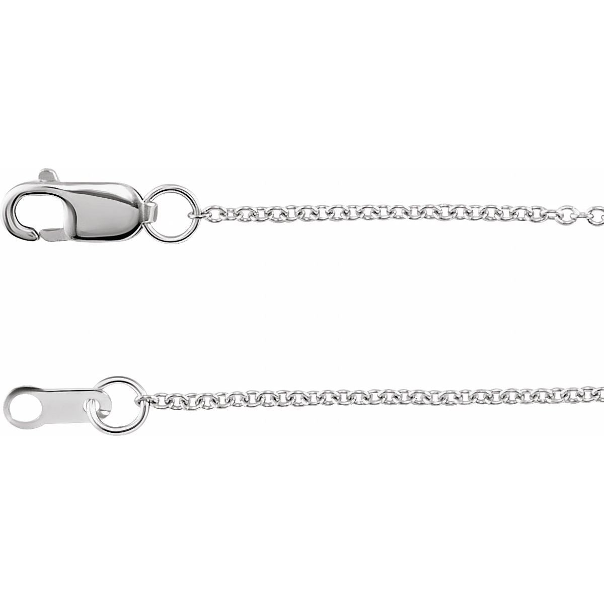 1 mm Cable Chain Bracelet (1 Mm / 6 1/2-7 1/2 In) - Sterling Silver - Series CH1015