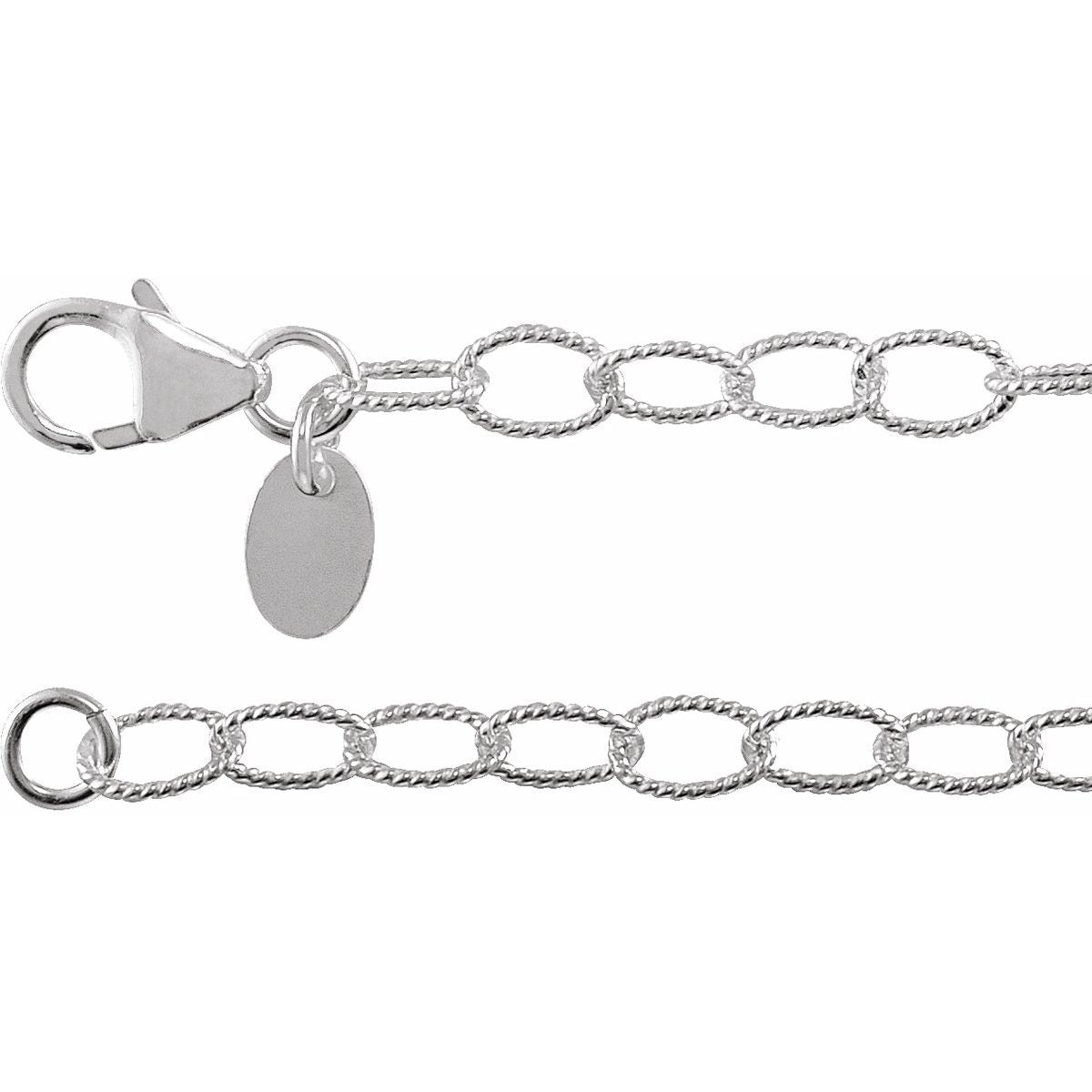 6 mm Knurled Cable Chain Bracelet (3.5 Mm / 7 In) - Series CH1066
