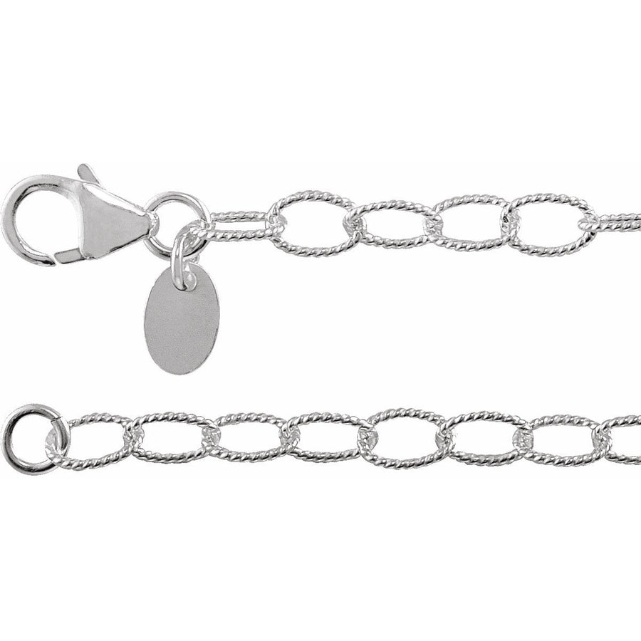 6 mm Knurled Cable Chain Bracelet (3.5 Mm / 7 In) - Series CH1066