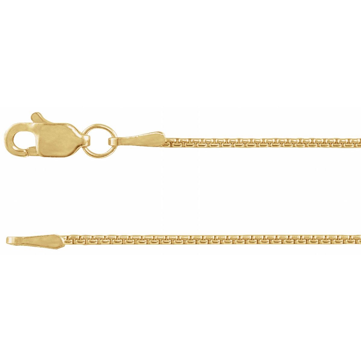 Rounded Box Chain Bracelet (2.6 Mm / 7 In) - 14K Yellow Gold-Filled - Series CH1090