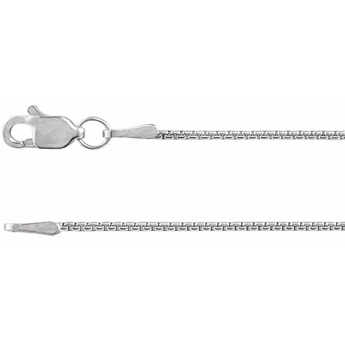 Rounded Box Chain Bracelet (1 Mm / 7 In) - Sterling Silver - Series CH1092