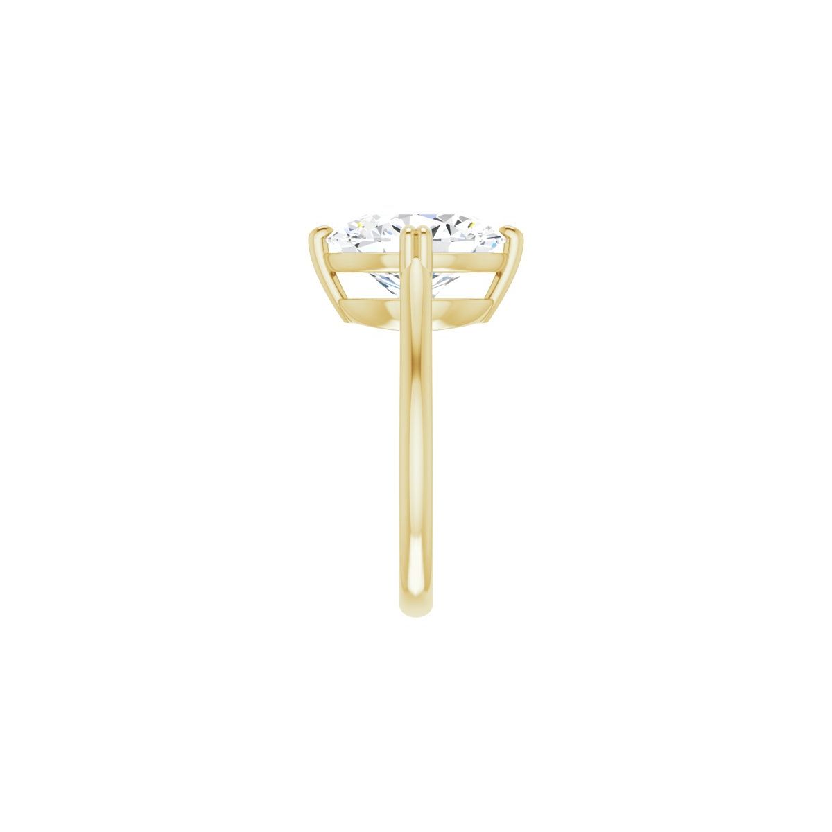 Oval Double Claw-Prong Solitaire Engagement Ring Mounting - gallery - Series 126031