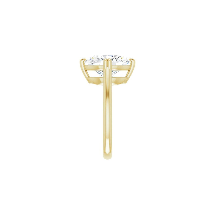 Oval Double Claw-Prong Solitaire Engagement Ring Mounting - gallery - Series 126031